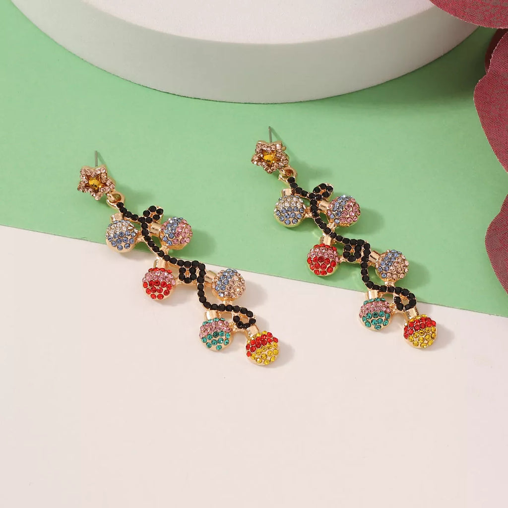 18K Gold-Plated Rhinestone Earrings