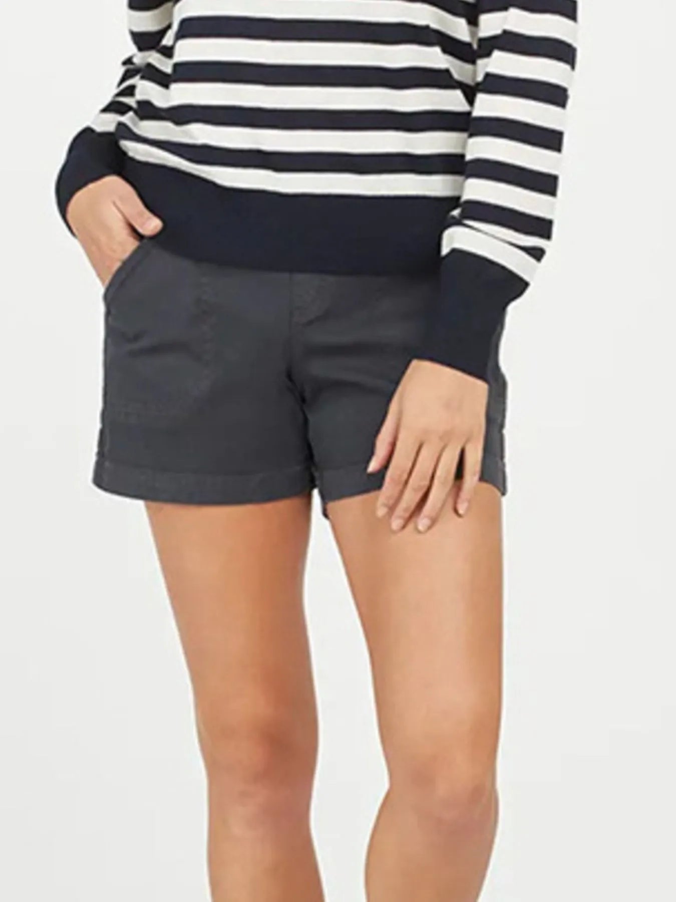 Vintage Washed Denim Shorts with Pockets