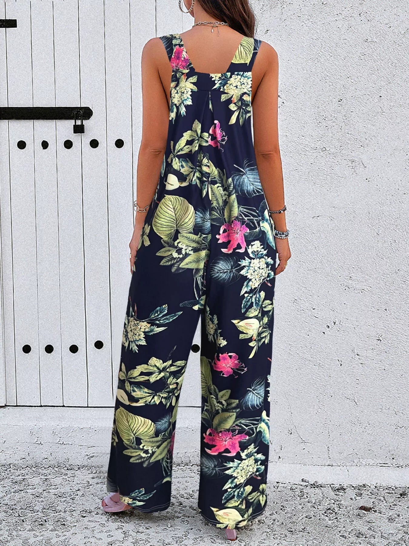 Printed Wide Leg Jumpsuit