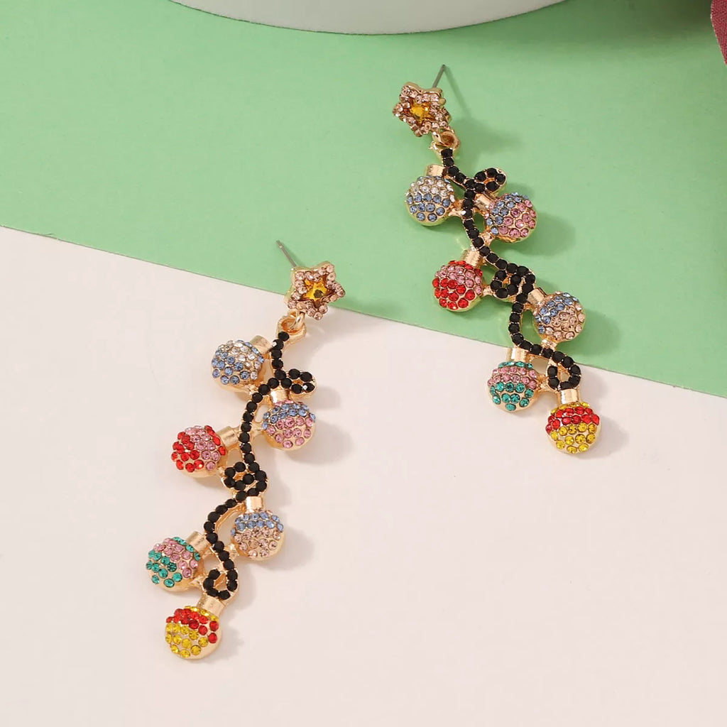18K Gold-Plated Rhinestone Earrings