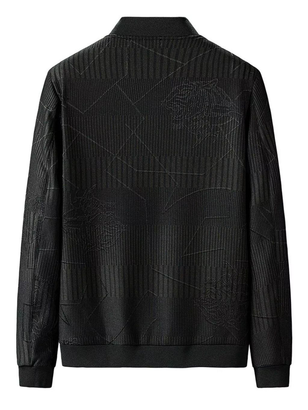 Men's Regular and Plus Size Zip Up Textured Jacket