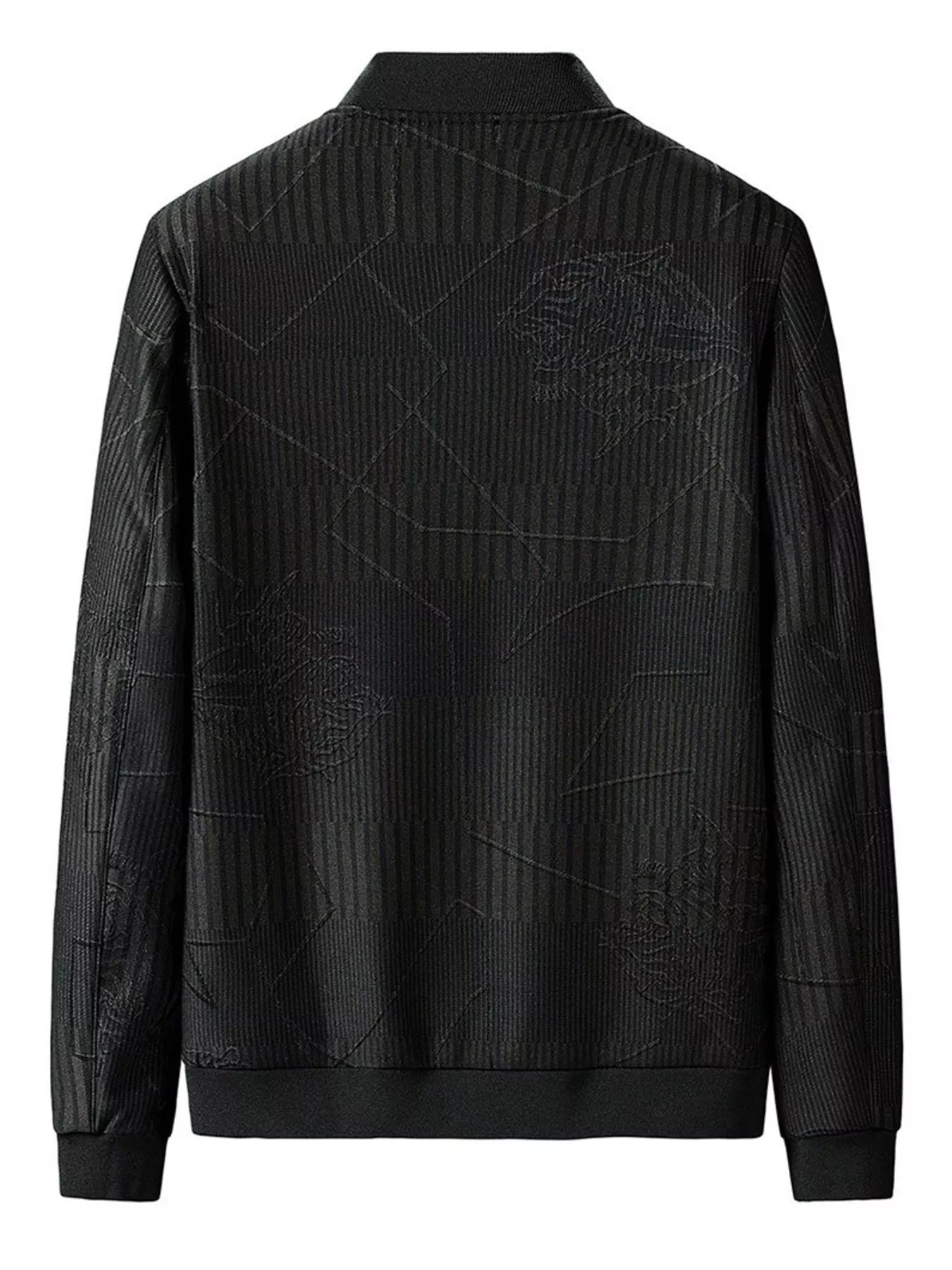Men's Regular and Plus Size Zip Up Textured Jacket