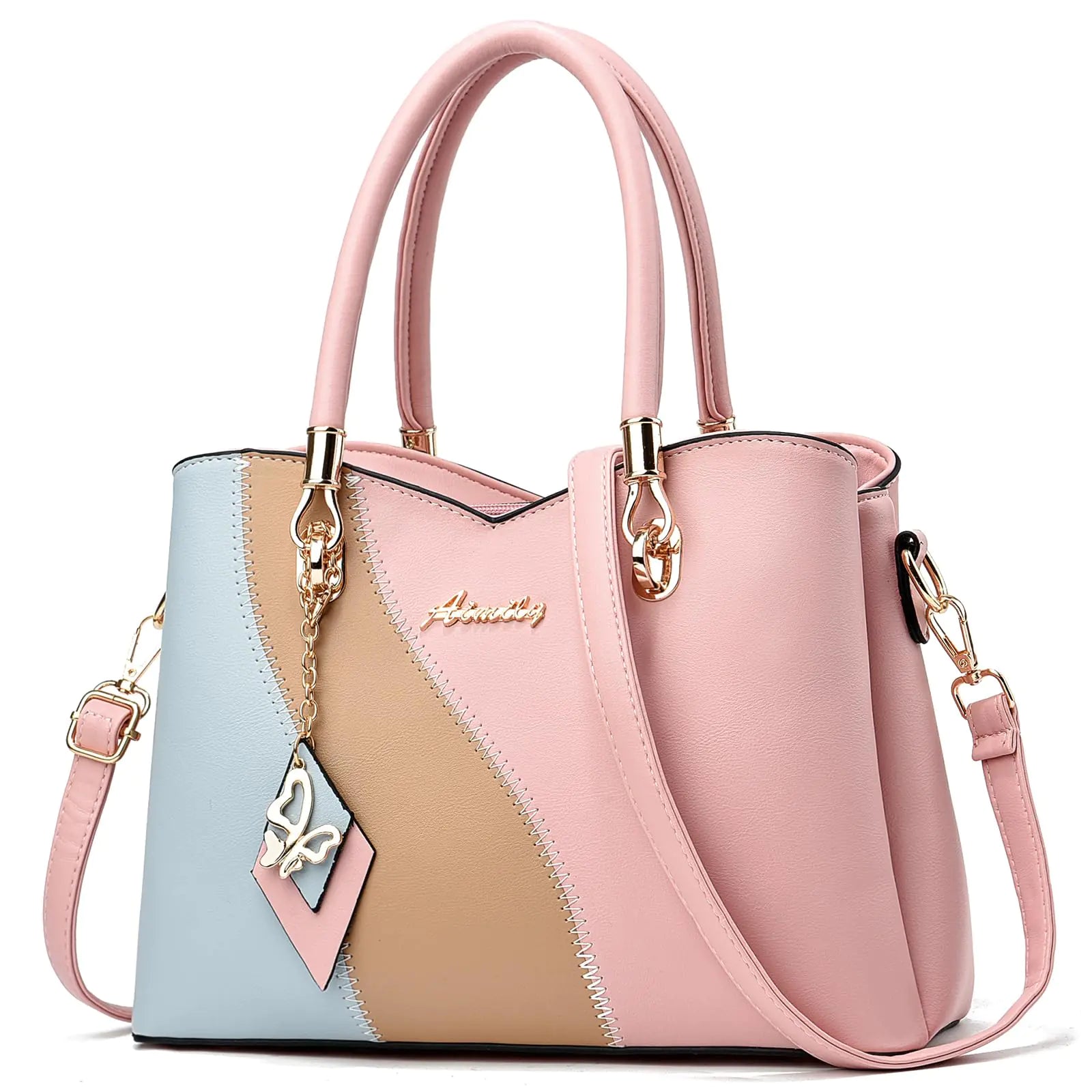 DAINAOTM PU Leather Top Handle Crossbody Shoulder Bag