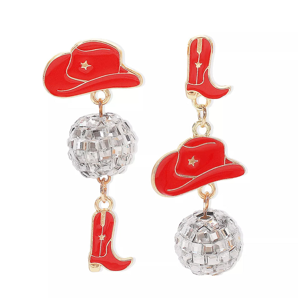 Asymmetrical Cowgirl Dangle Earrings *Multiple Colors*