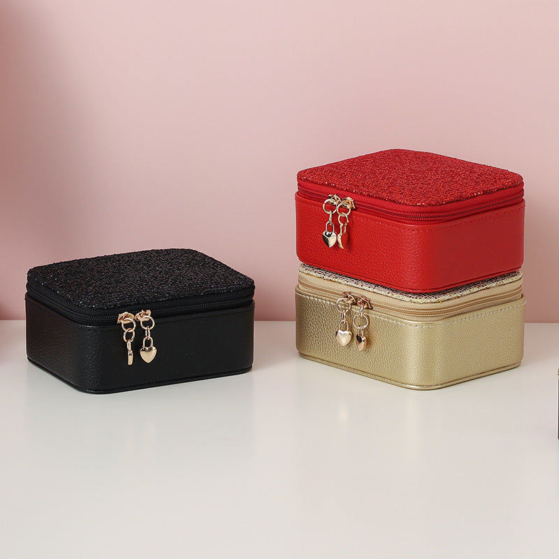 Earrings Earrings Ring Jewelry Box Square Gift