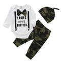 Gentleman's Long-sleeved Fake Suspender Blouse With Beard And Full Print Trousers Hat Three-piece Suit