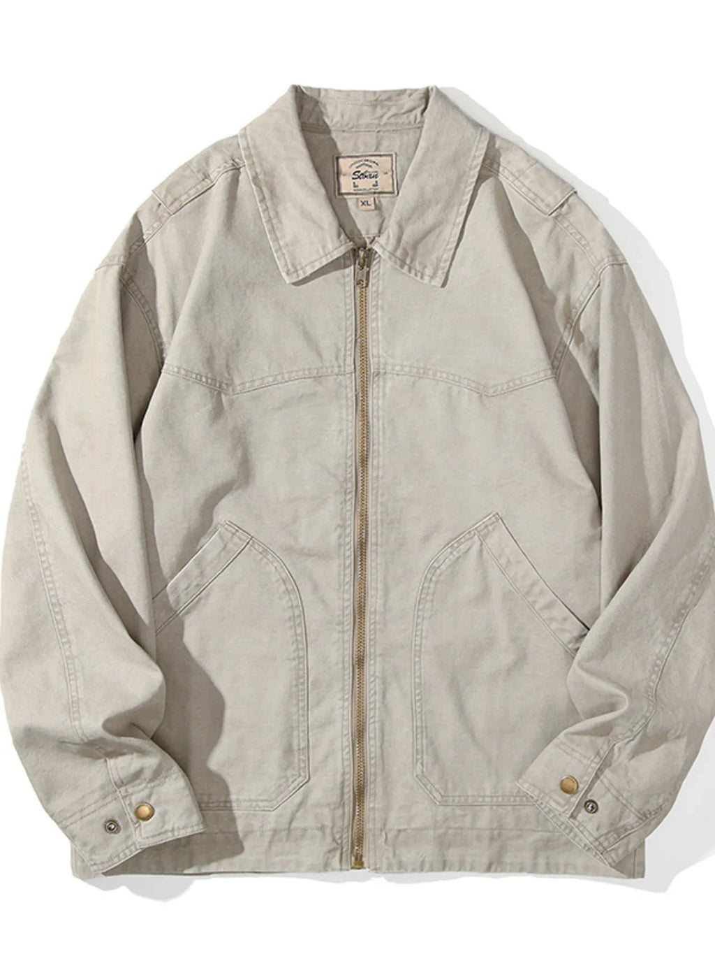 Men's Regular and Plus Size Zip-Up Trucker Jacket