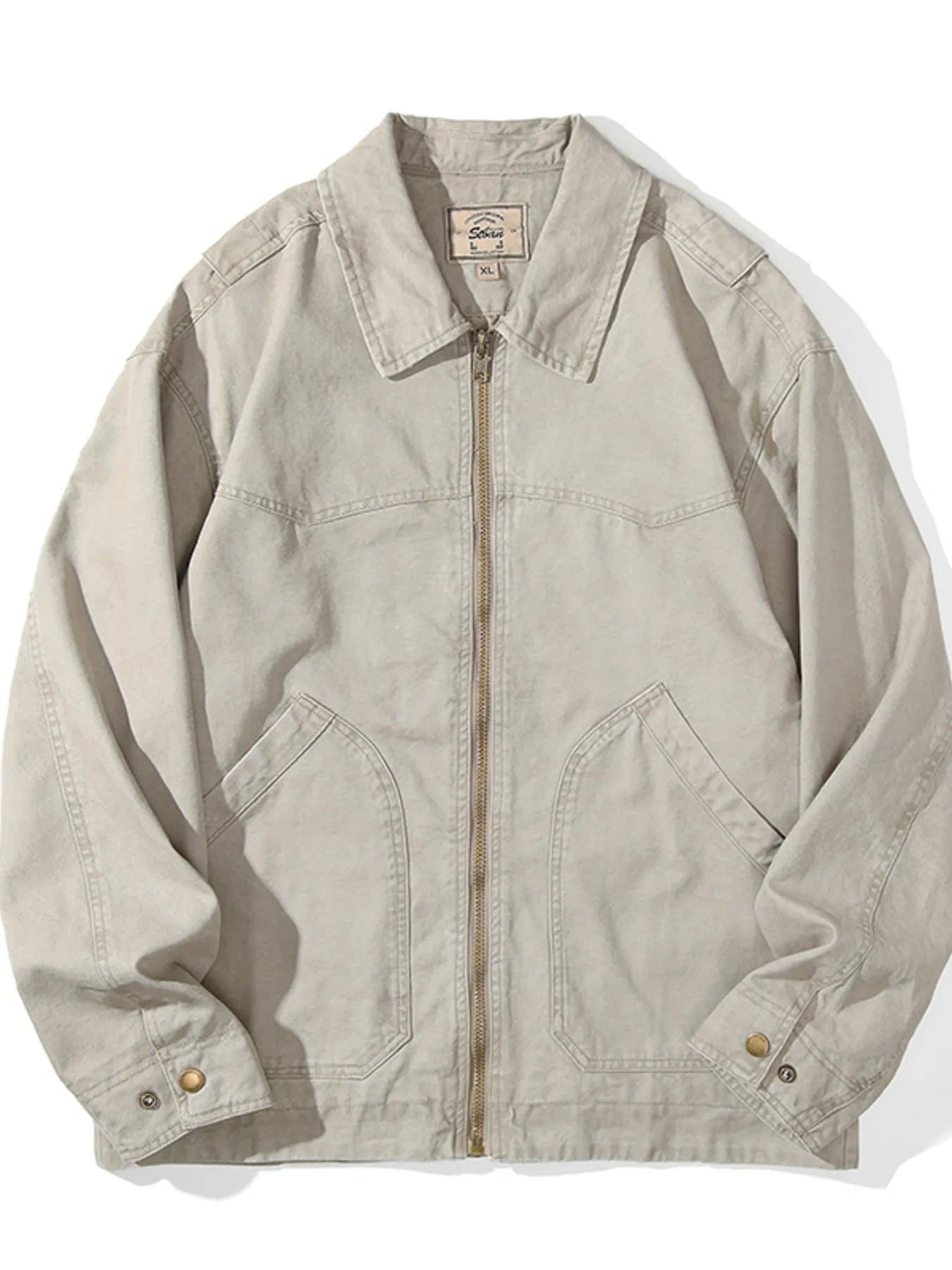 Men's Regular and Plus Size Zip-Up Trucker Jacket