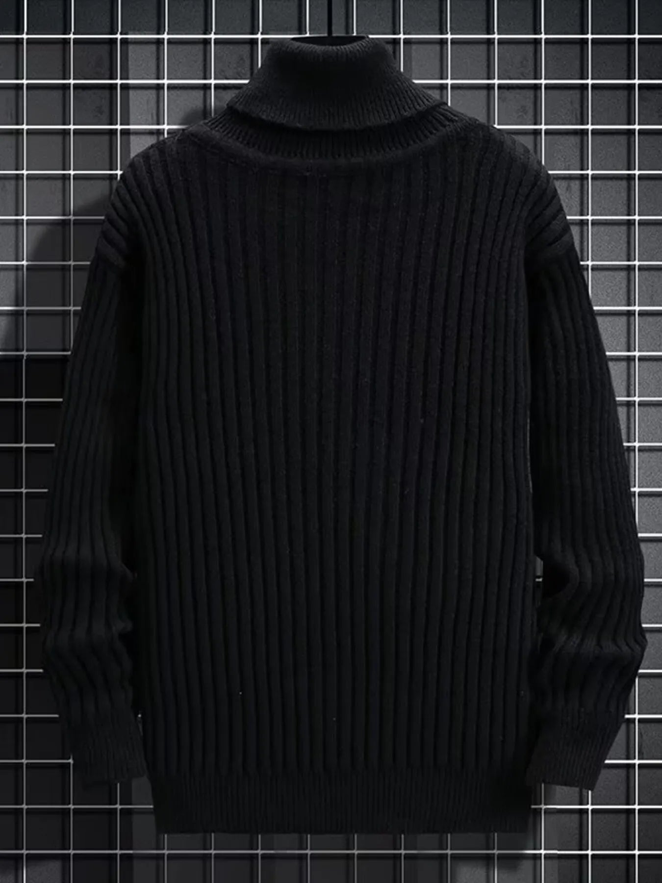 Men's Classic Ribbed Turtleneck Sweater