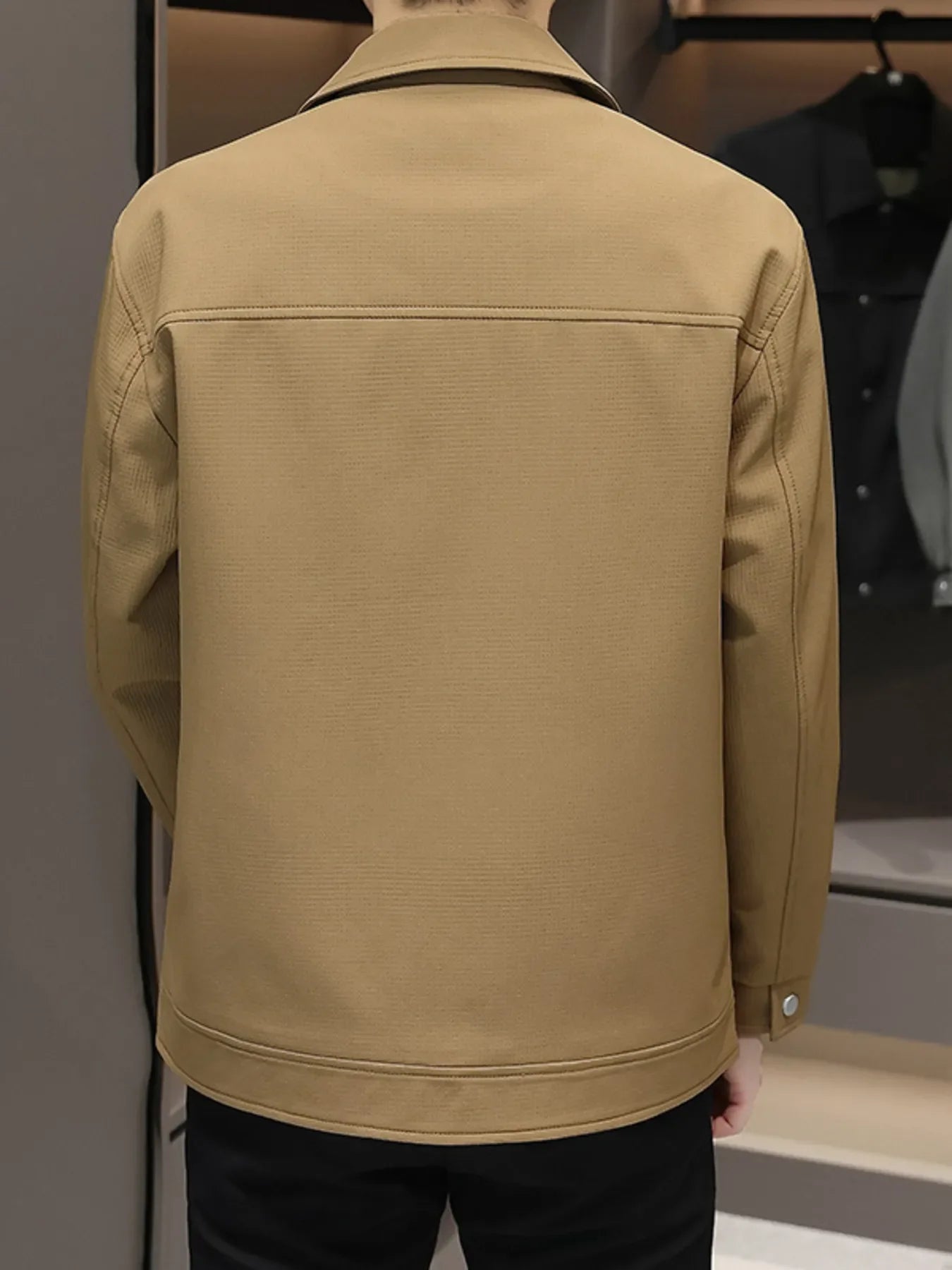 Men's Regular and Plus Size Snap Down Long Sleeve Jacket