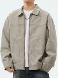 Men's Regular and Plus Size Zip-Up Trucker Jacket
