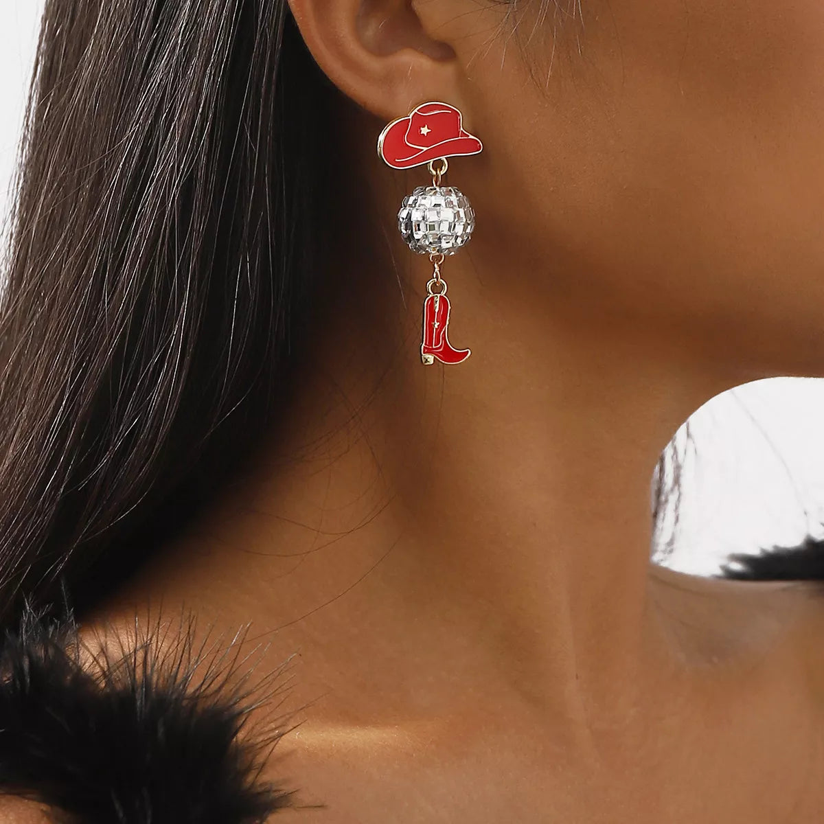 Asymmetrical Cowgirl Dangle Earrings *Multiple Colors*