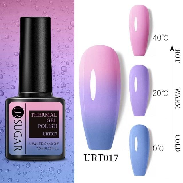 2022 NEW Purple Gel Nail Polish UV Color Changing Gel Nail Polish Stylish Three Layer Effect For Womens