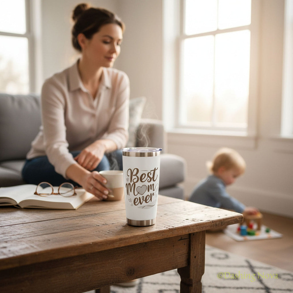 20oz Best Mom Ever Tumbler Gift for Mother's Day Birthday Holidays