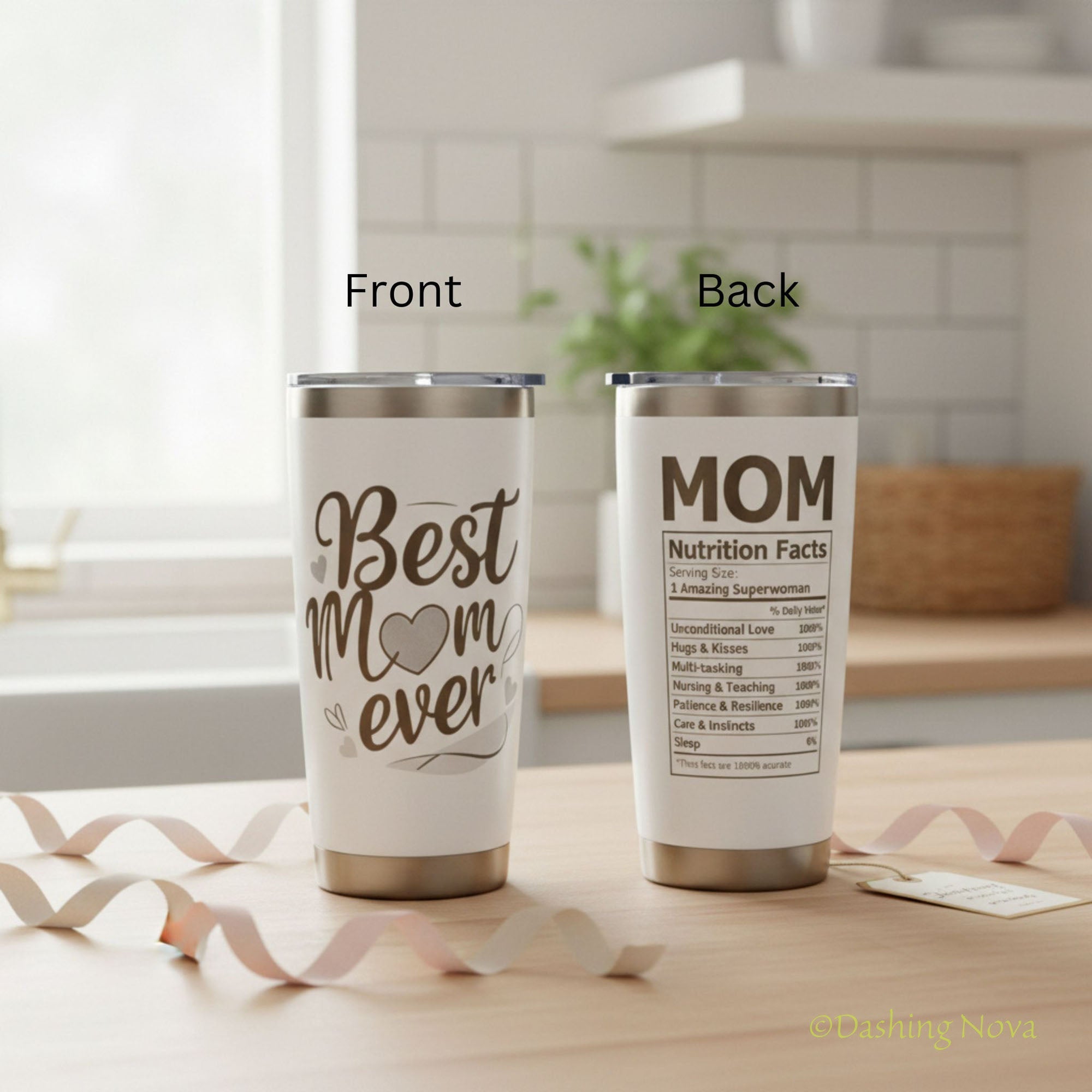 20oz Best Mom Ever Tumbler Gift for Mother's Day Birthday Holidays