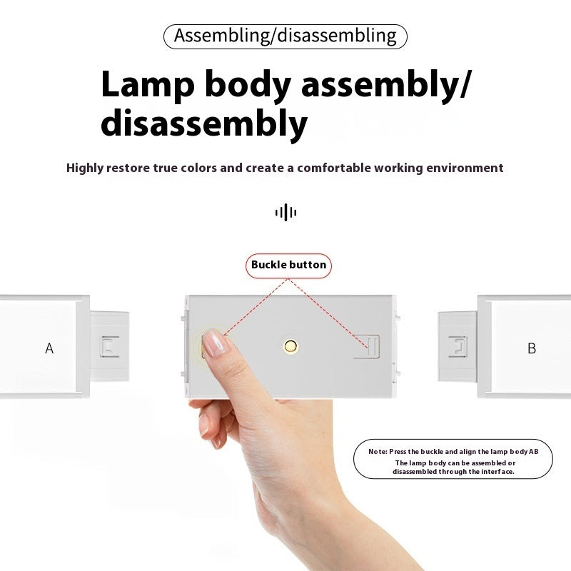 Nail Beauty Desktop Lamp Three-color Temperature Touch Control Half Moon U-shaped Fill Light