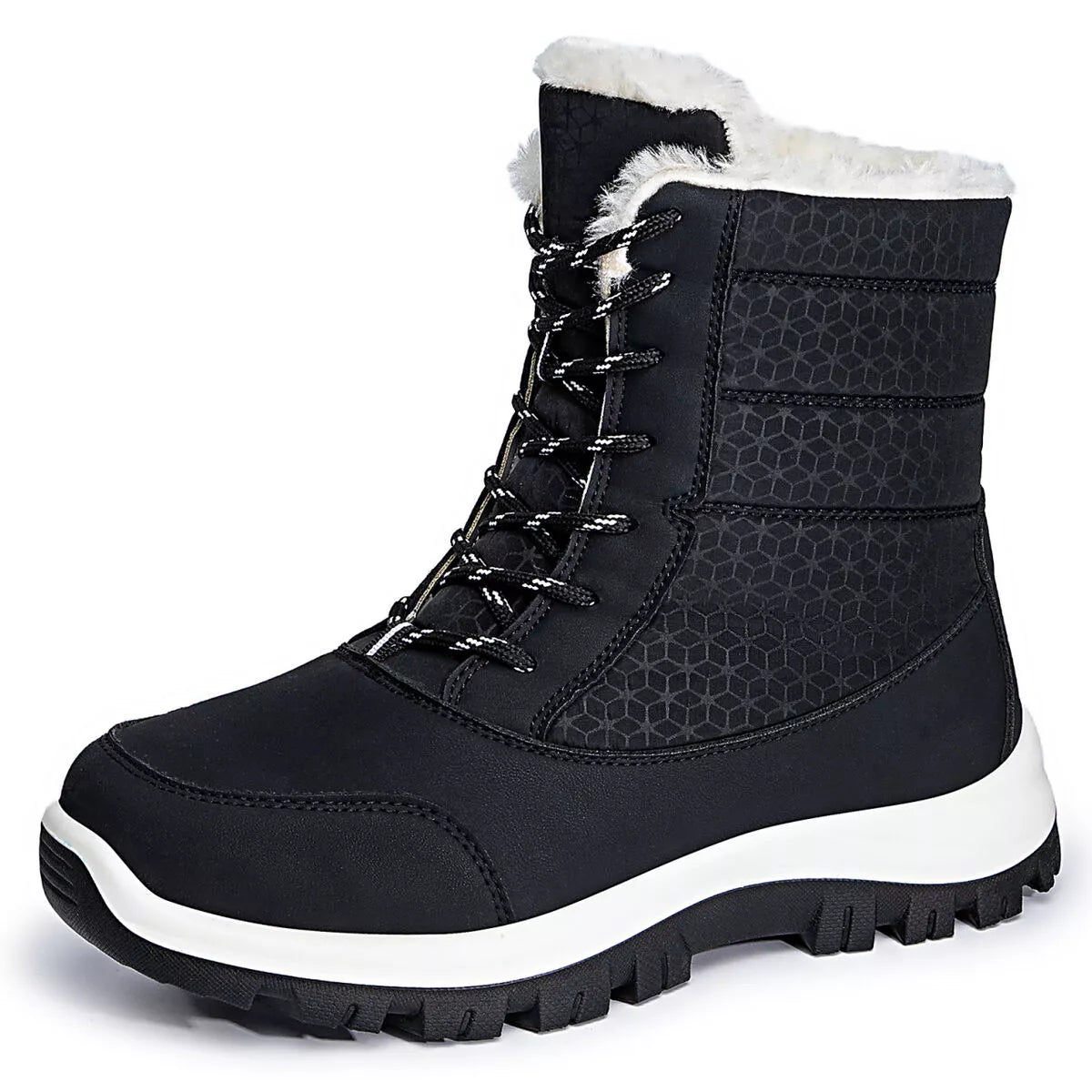 Winter Waterproof Snow Boots with Warm Fur Lining