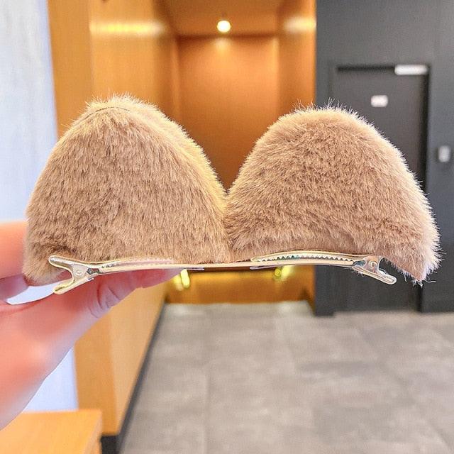 2pcs/set Christmas Hair Clips For Girls Cute Deer Ear Hairpins Hairgrips Kids Christmas Antler Hairpin Barrette Fashion Hair Accessories For Women