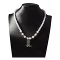 Pearl Beaded Cowboy Boot Necklace