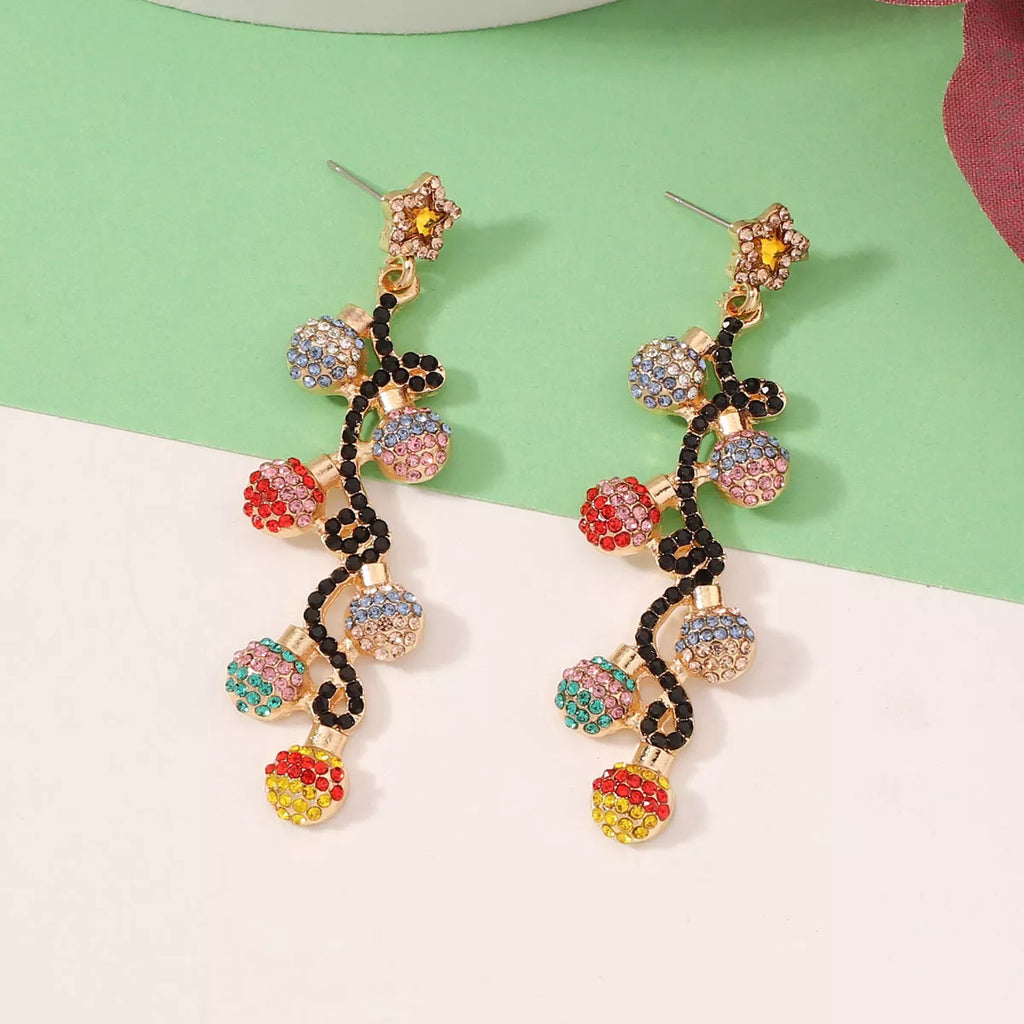 18K Gold-Plated Rhinestone Earrings