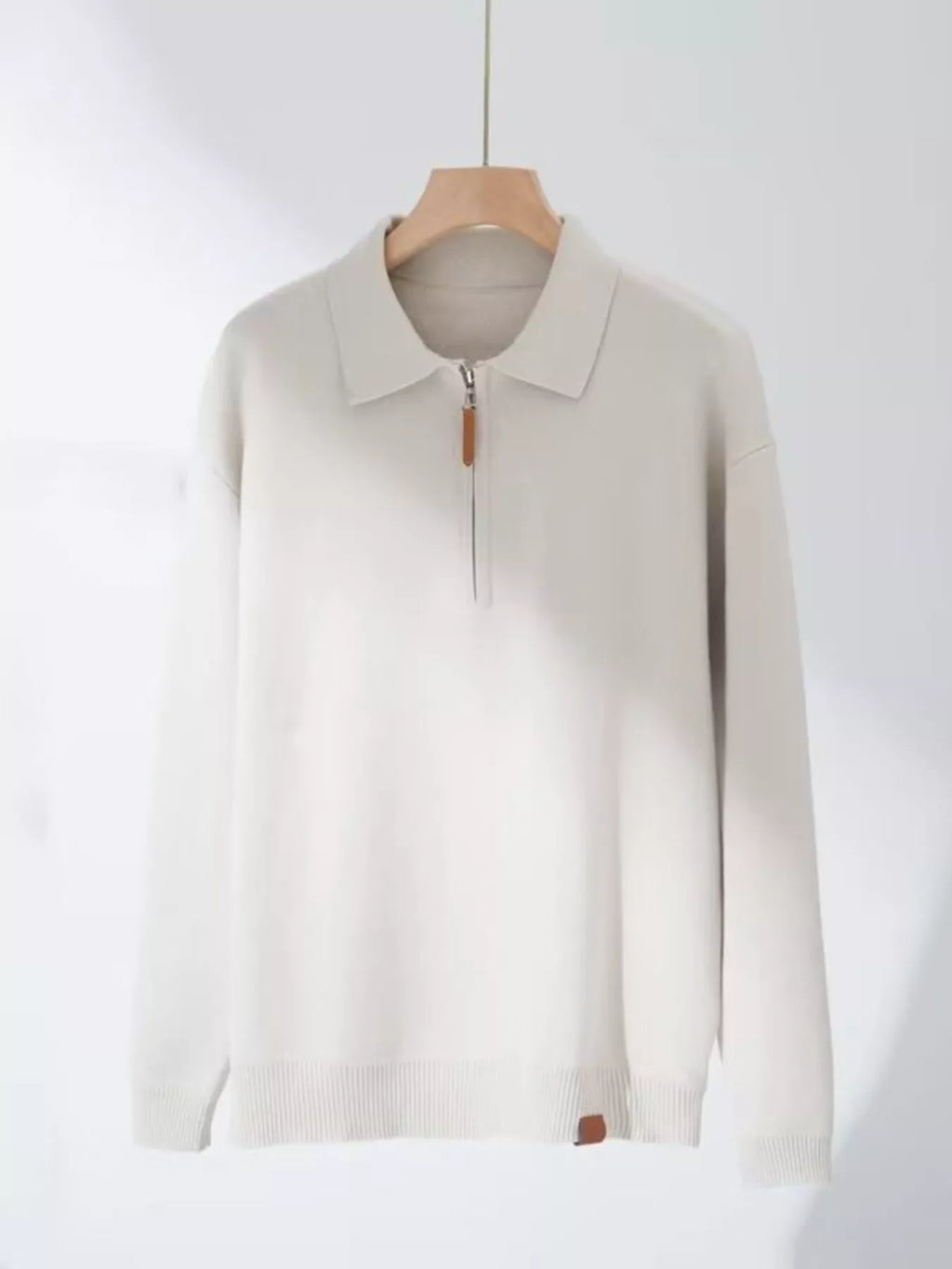 Men's Regular and Plus Size Half-Zip Collar Knitted Pullover