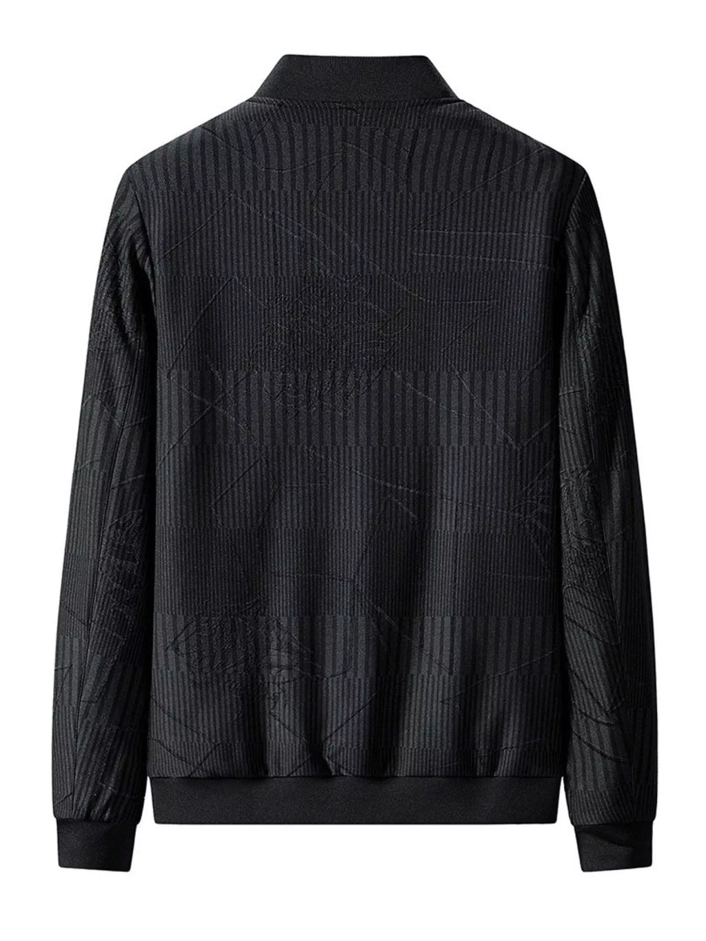 Men's Regular and Plus Size Zip Up Textured Jacket