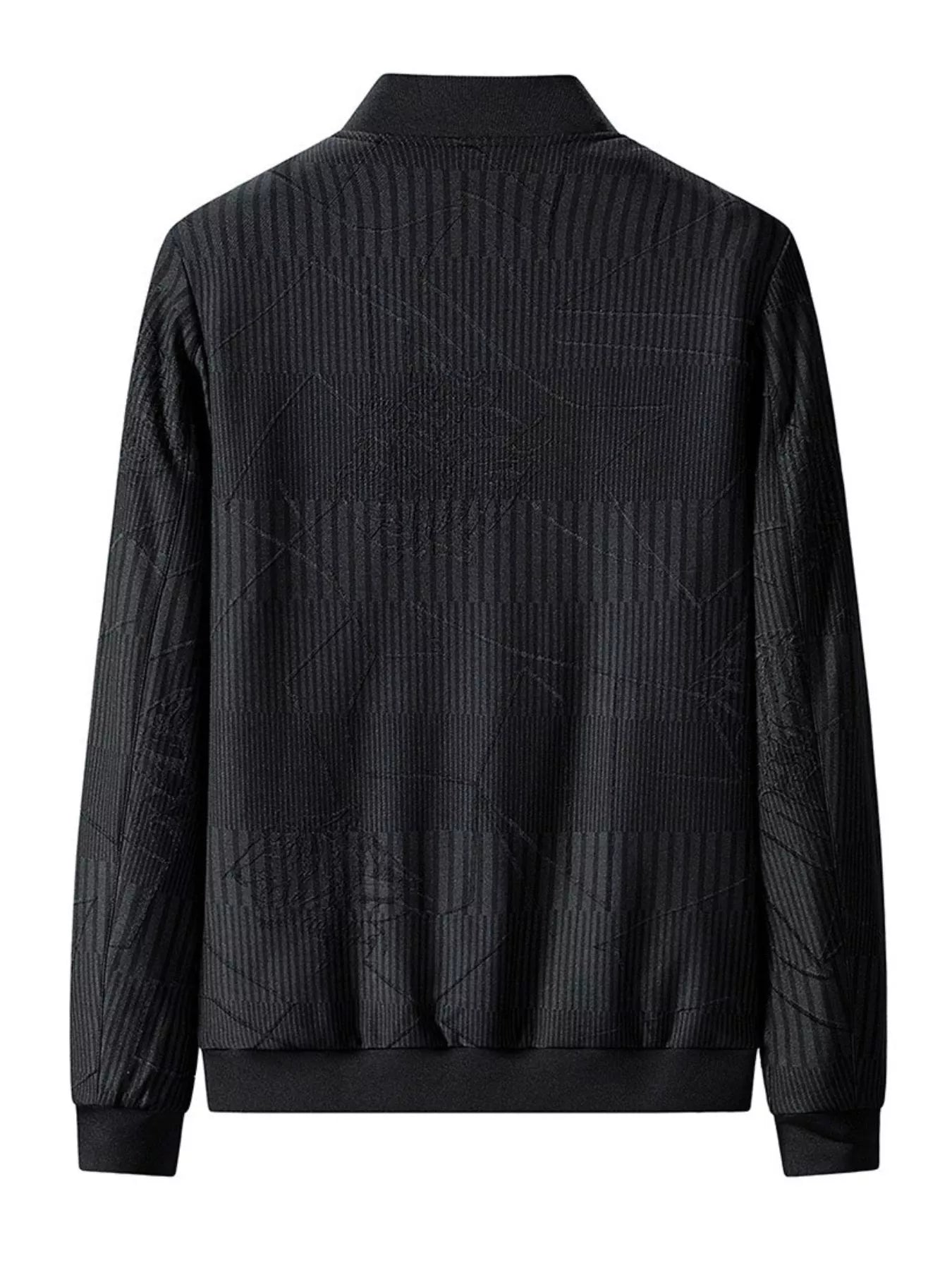 Men's Regular and Plus Size Zip Up Textured Jacket