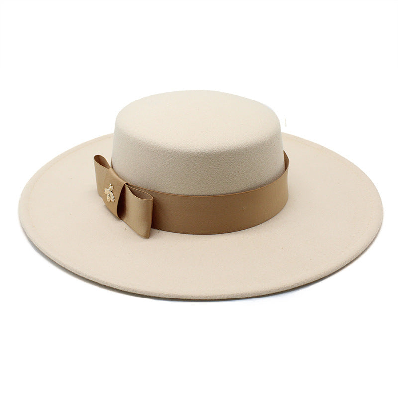 European And American Celebrities Luxury Wool Hat Woolen Cloth