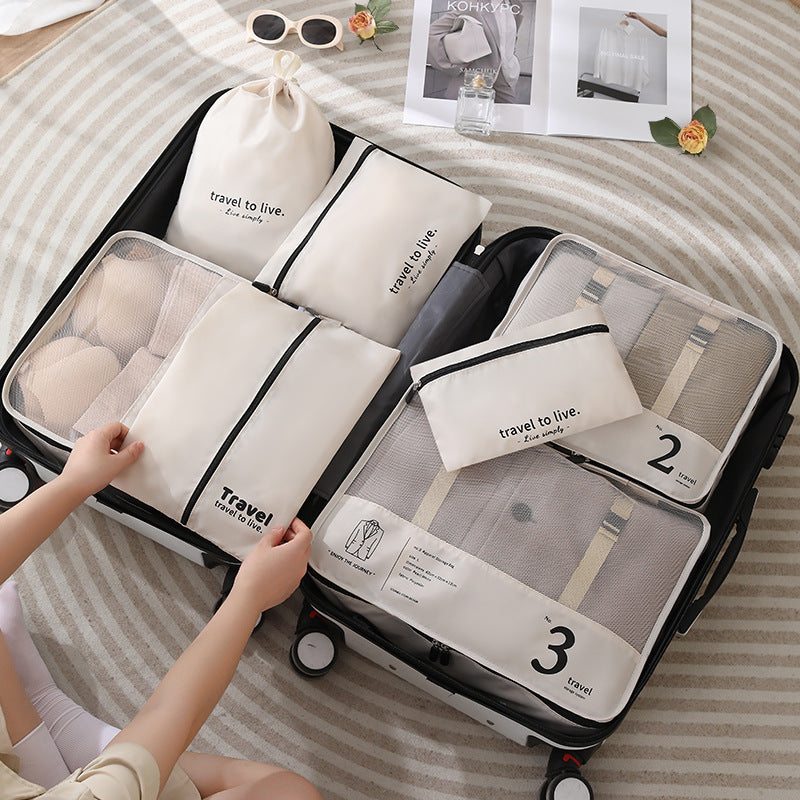 New Travel Buggy Bag Seven-piece Collect Clothes Shoe Storage Bag