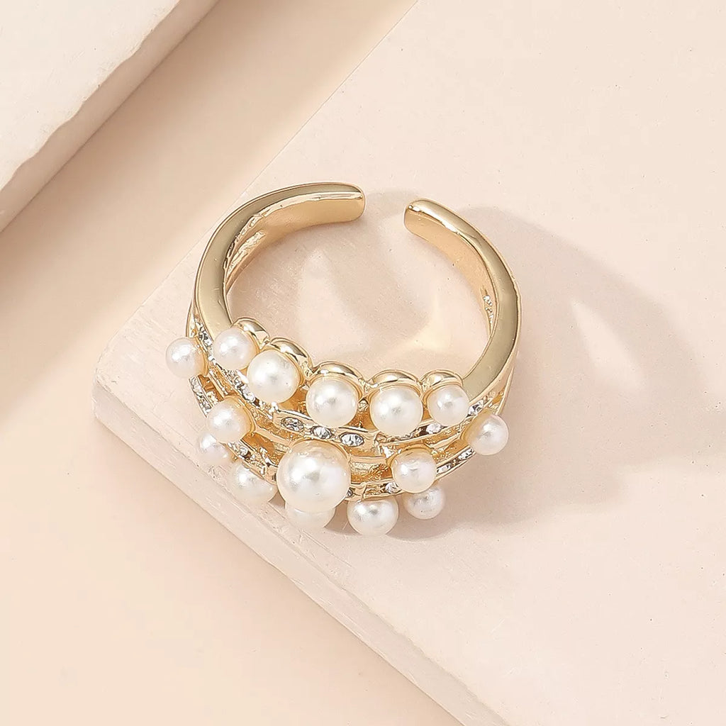 18K Gold-Plated Pearl Ring