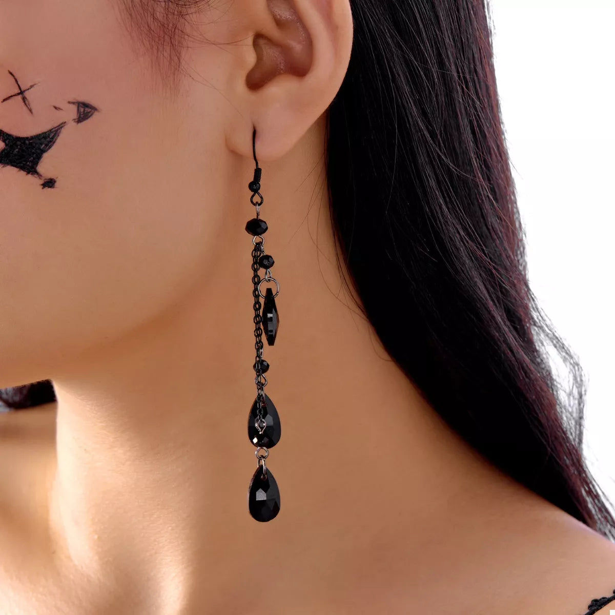 Teardrop Chain Dangle Earrings