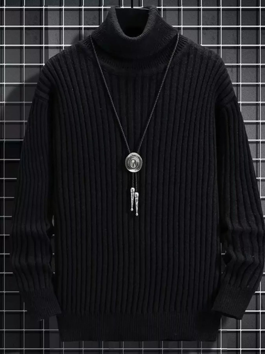 Men's Classic Ribbed Turtleneck Sweater