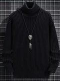 Men's Classic Ribbed Turtleneck Sweater