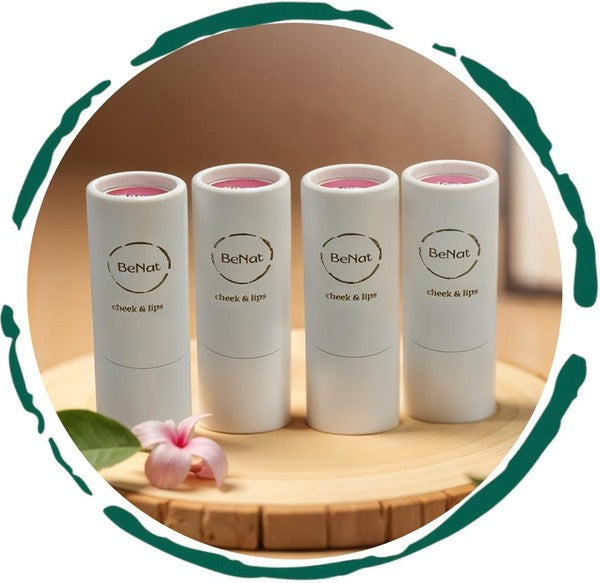 Lip & Cheek Bloom. 2 in 1 Natural Lipstick for Vib