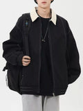 Men's Collared Neck Zip-Up Jacket