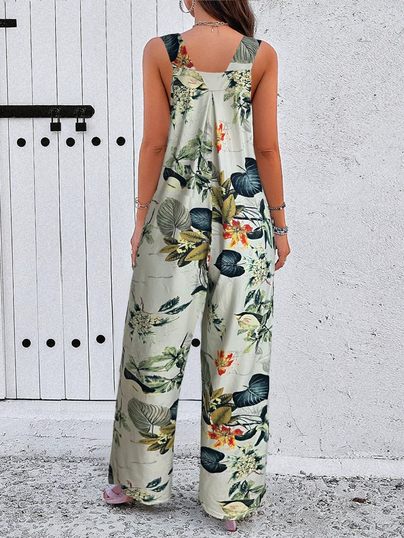 Printed Wide Leg Jumpsuit