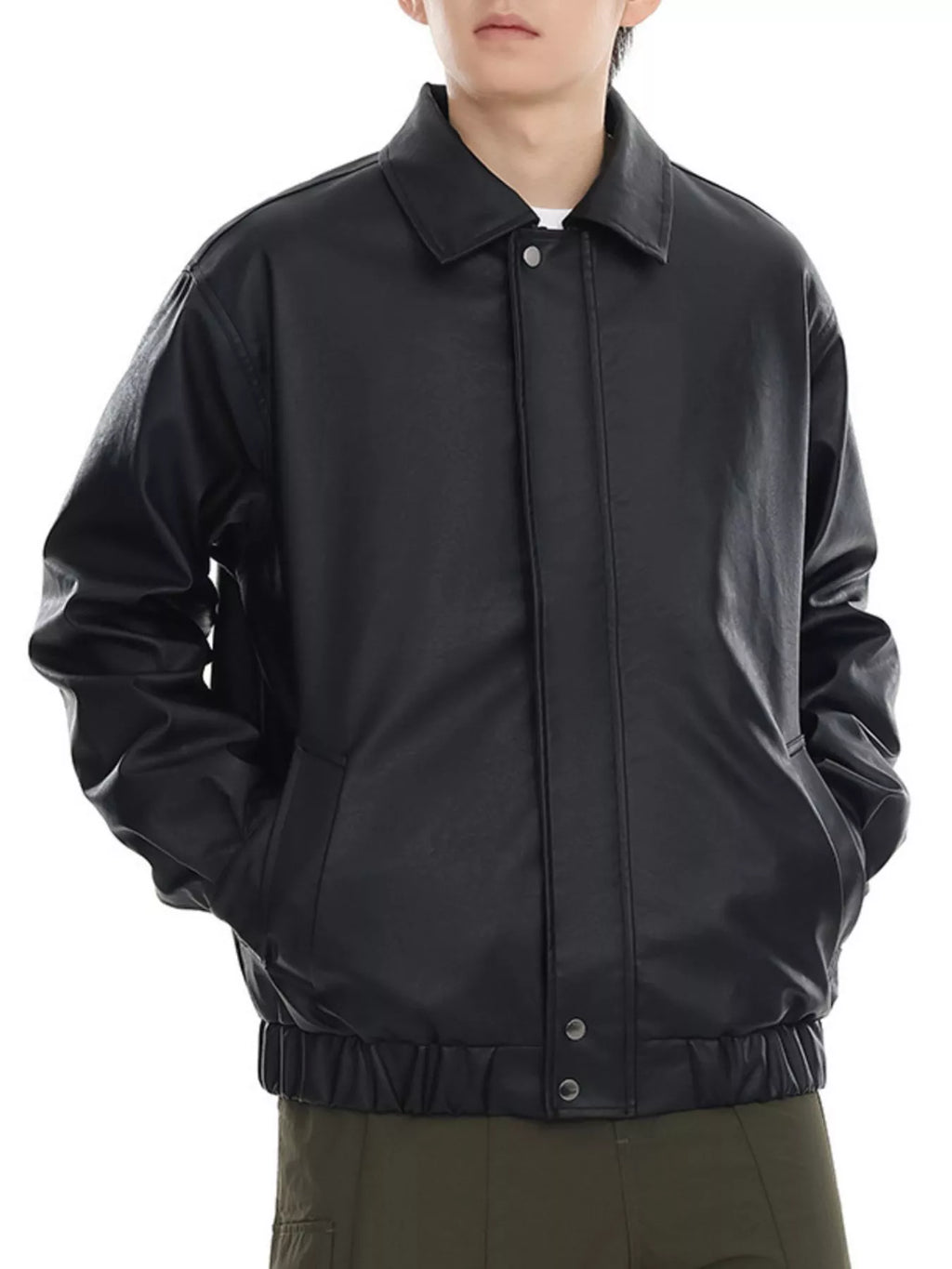 Men's Classic Faux Leather Jacket