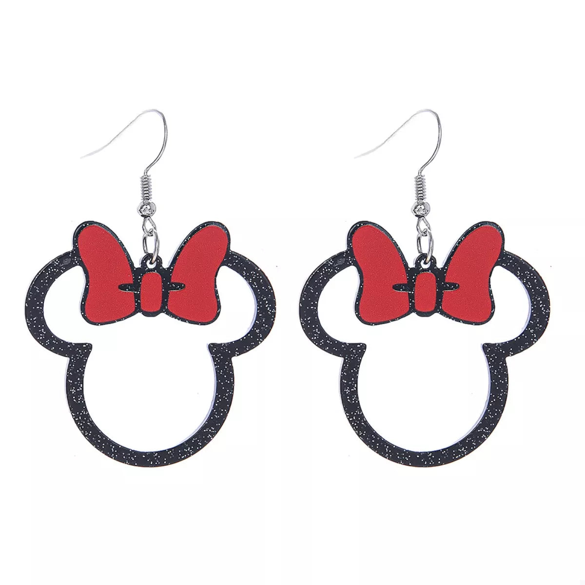 Mickey Mouse Bow Drop Earrings (Multiple Colors)