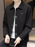 Men's Regular and Plus Size Snap Down Long Sleeve Jacket
