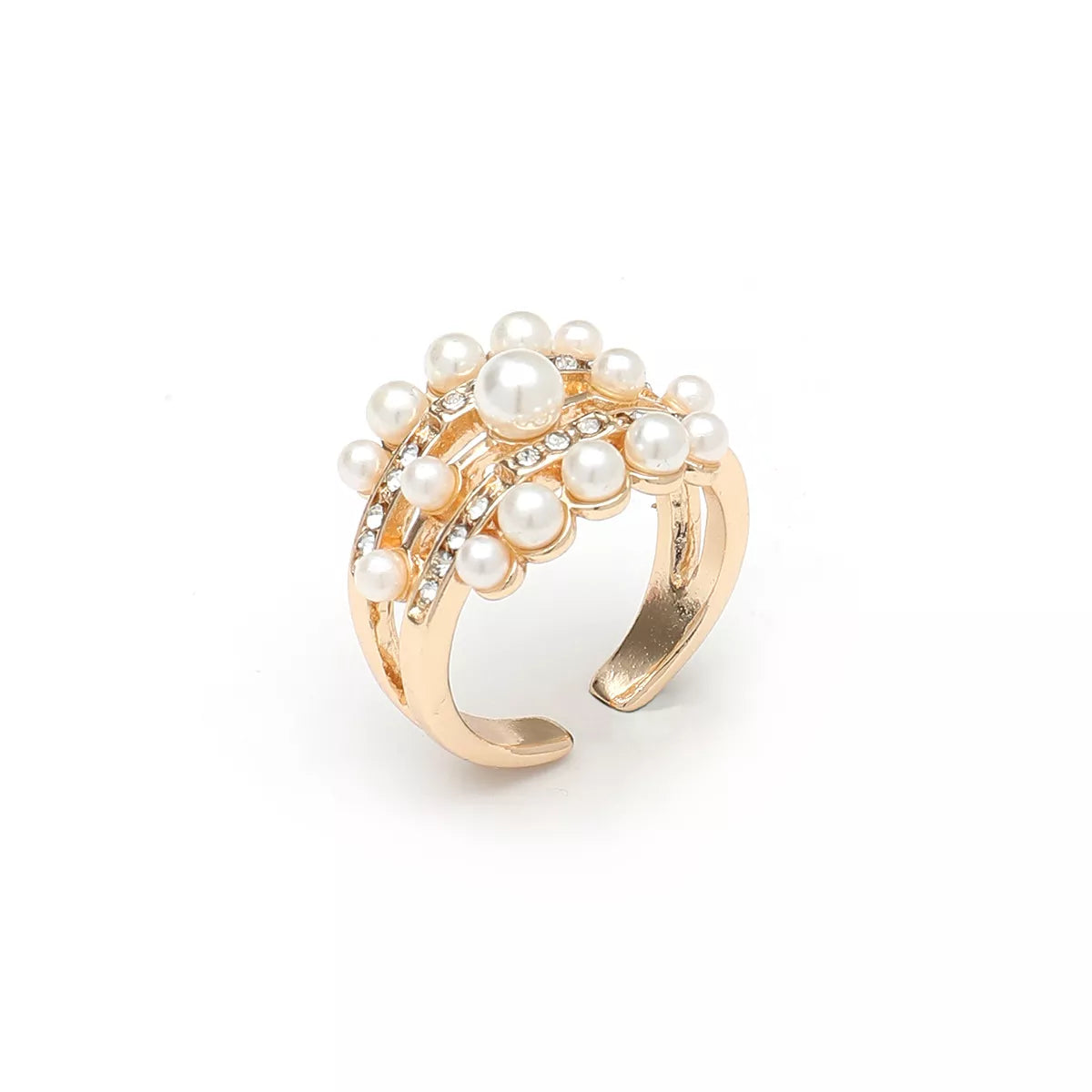 18K Gold-Plated Pearl Ring