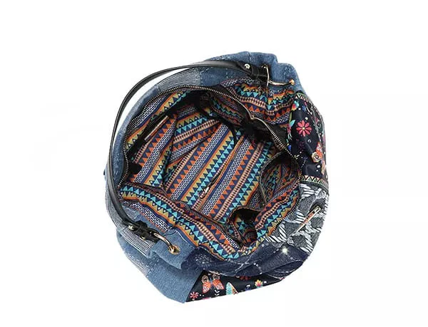 Nicole Lee USA Bosque De Amor Denim Hobo Bag