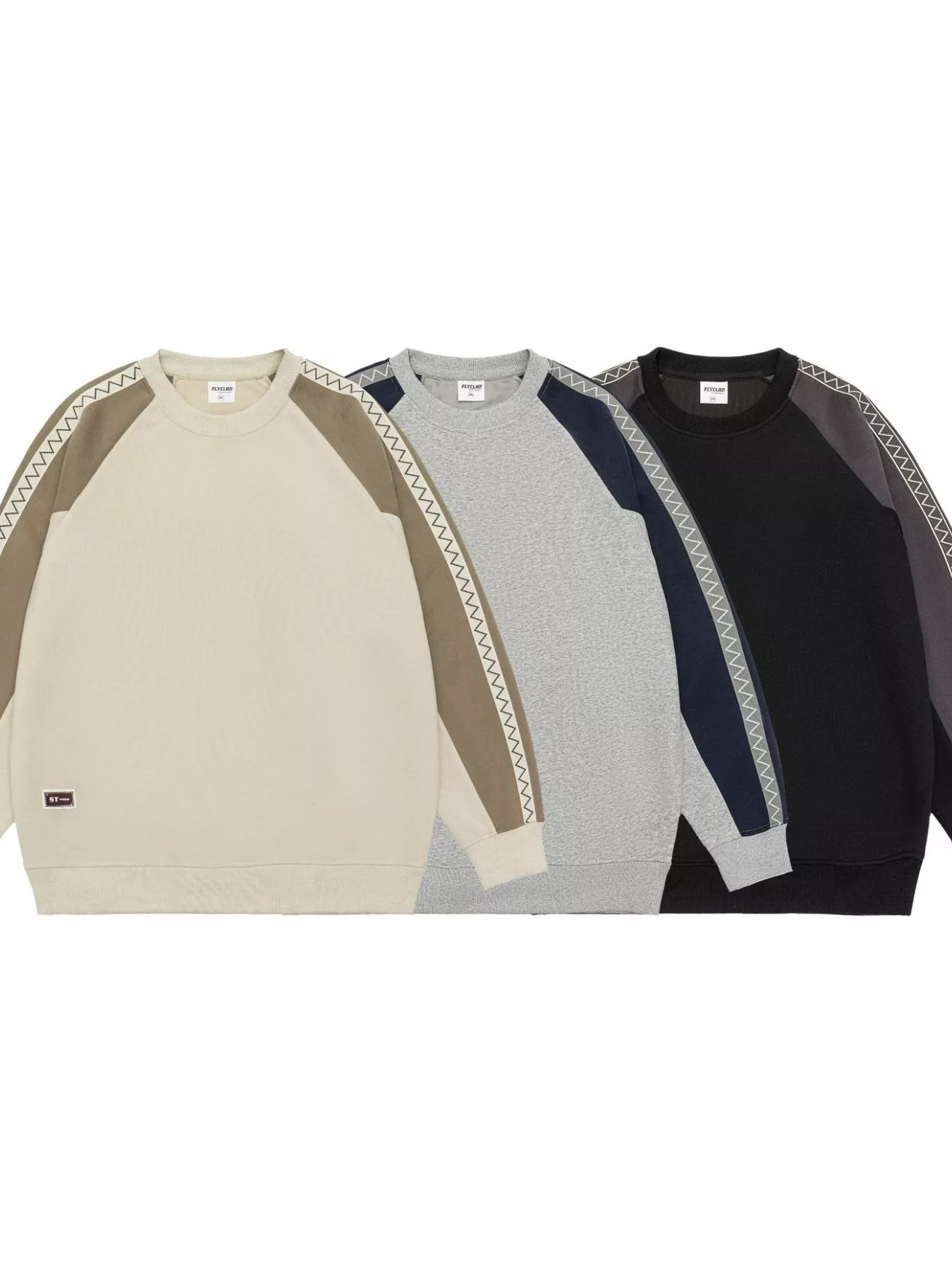 Men's Contrast Raglan Sleeve Casual Sweatshirt