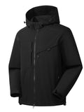 Men's Full Size Waterproof Hooded Zip Up Jacket