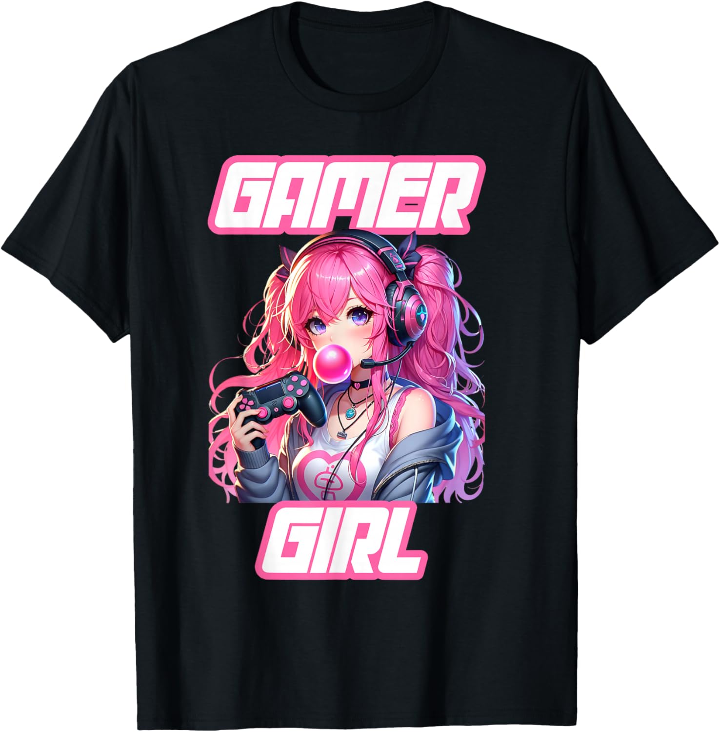 Gamer Girl Kawaii Video Game Graphic Gaming Teen Girls Women T-Shirt