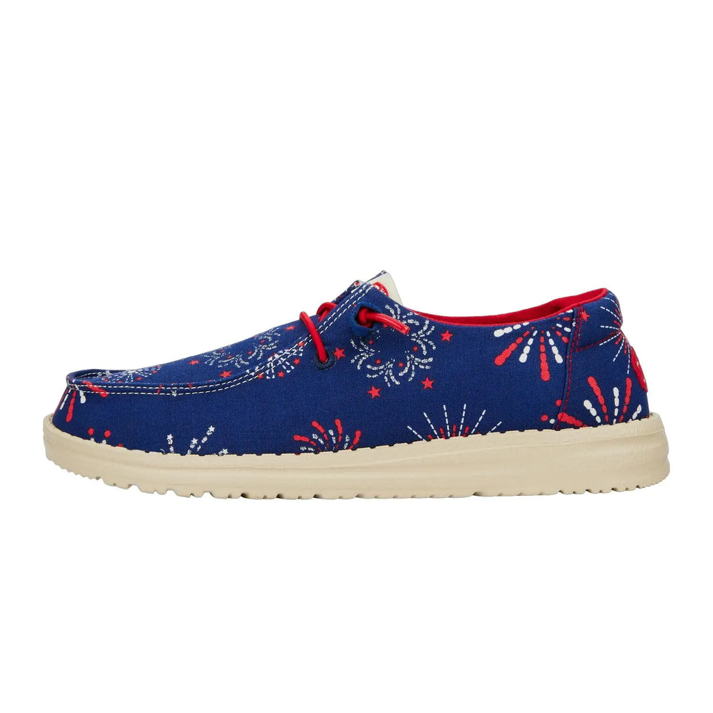 Hey Dude 41294-410W8 Wendy Fireworks Navy W8