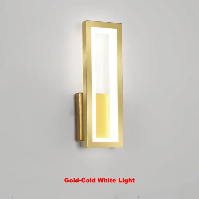 Modern Minimalist Wall Lamps Home Decor Living Room Bedroom Bedside 16w Ac96v-260v Led Sconce Black White Light Aisle Decoration
