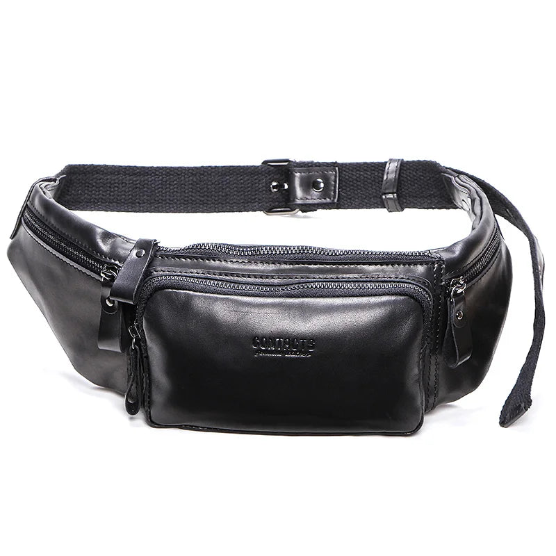 CONTACT'S Cow Leather Waist Bag