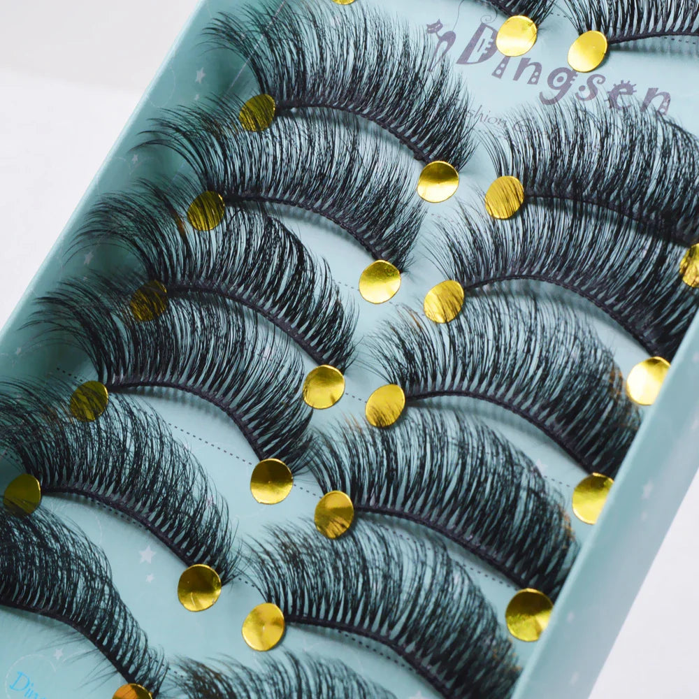 10 Pairs 3D False Eyelashes Natural