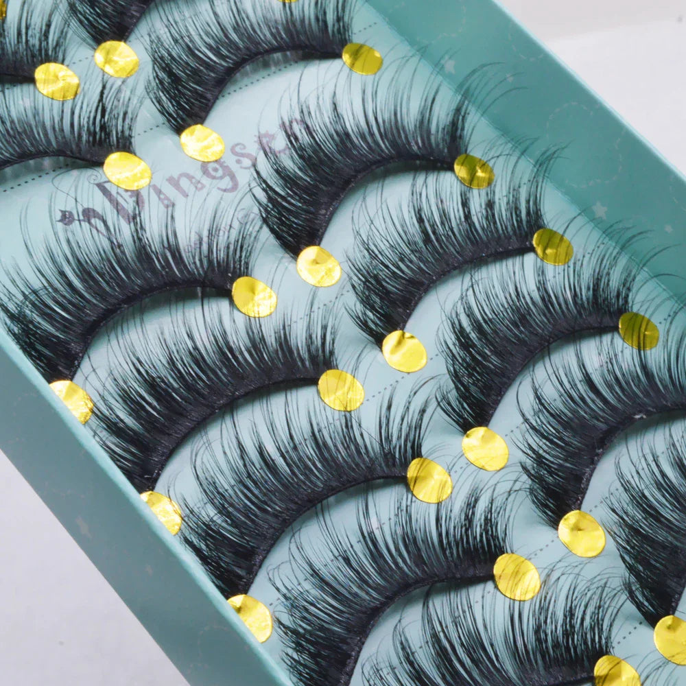 10 Pairs 3D False Eyelashes Natural