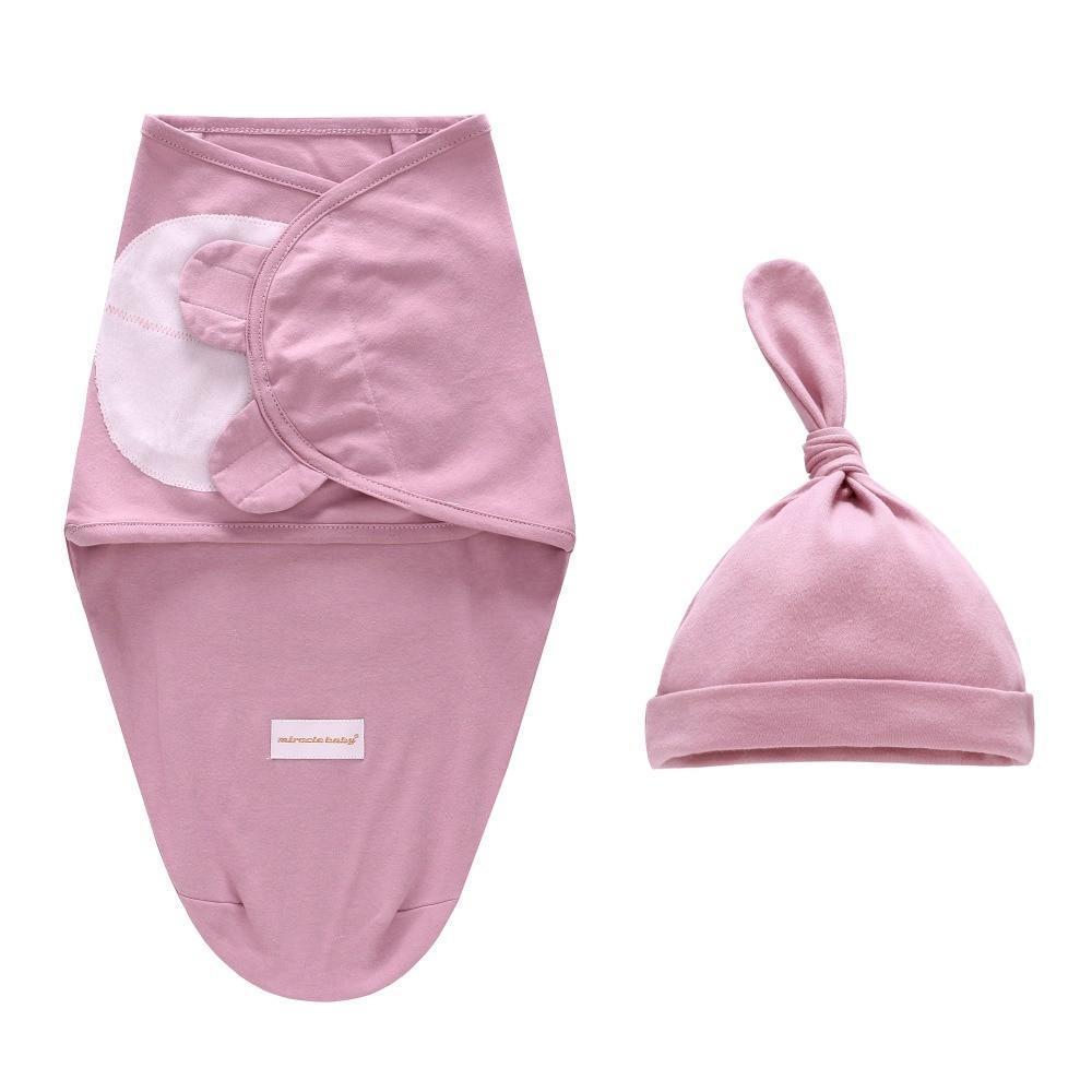 Baby Swaddle Blanket With Cap For Newborn Wrap Cotton Swaddling Bag Baby Envelope Sleep sack  Blanket .